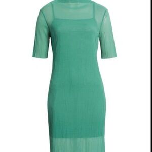 NWT Green Sheer Dress w Slip - & other stories brand